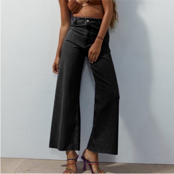 Zara Blogger Favorite The Marine Straight Black Pants - Picture 3 of 8